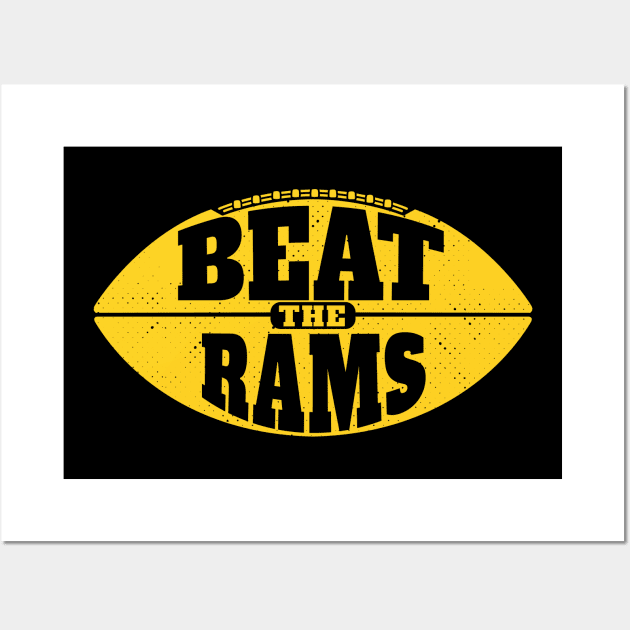 Beat the Rams // Vintage Football Grunge Gameday Wall Art by SLAG_Creative
